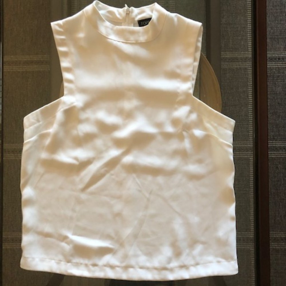 TopShop Mock Neck Sleeveless Top